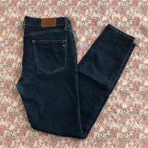 Madewell dark rinse skinny jeans